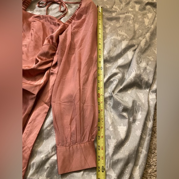 NWOT  We wore what pink long sleeve mini dress zip up size 6 coquette romantic - Picture 5 of 9